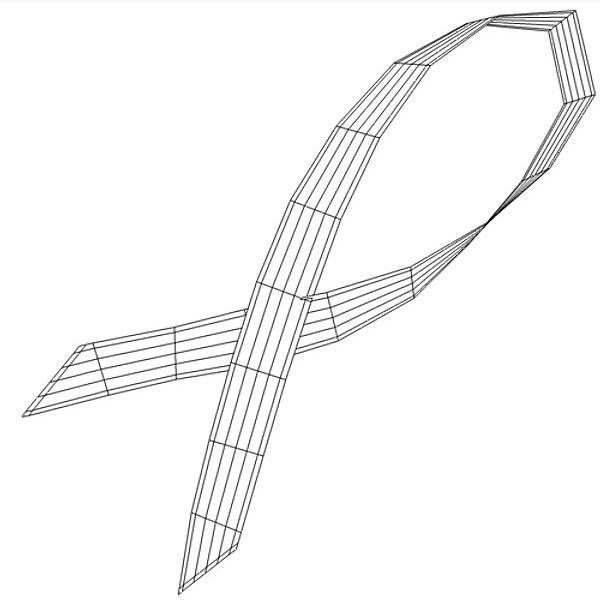 AIDS ribbon 3D model_5