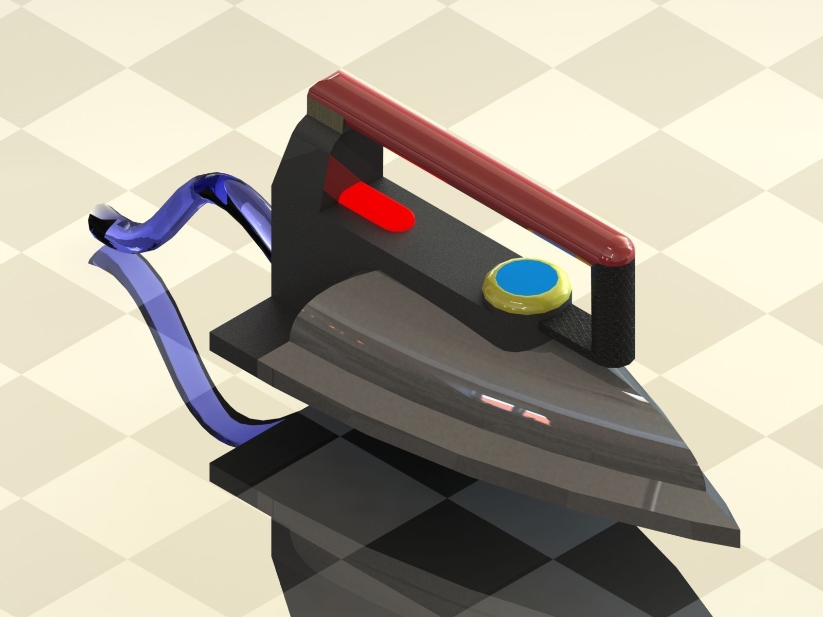 Iron prototype  3D model_2