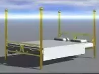 Brass bed Free 3D model