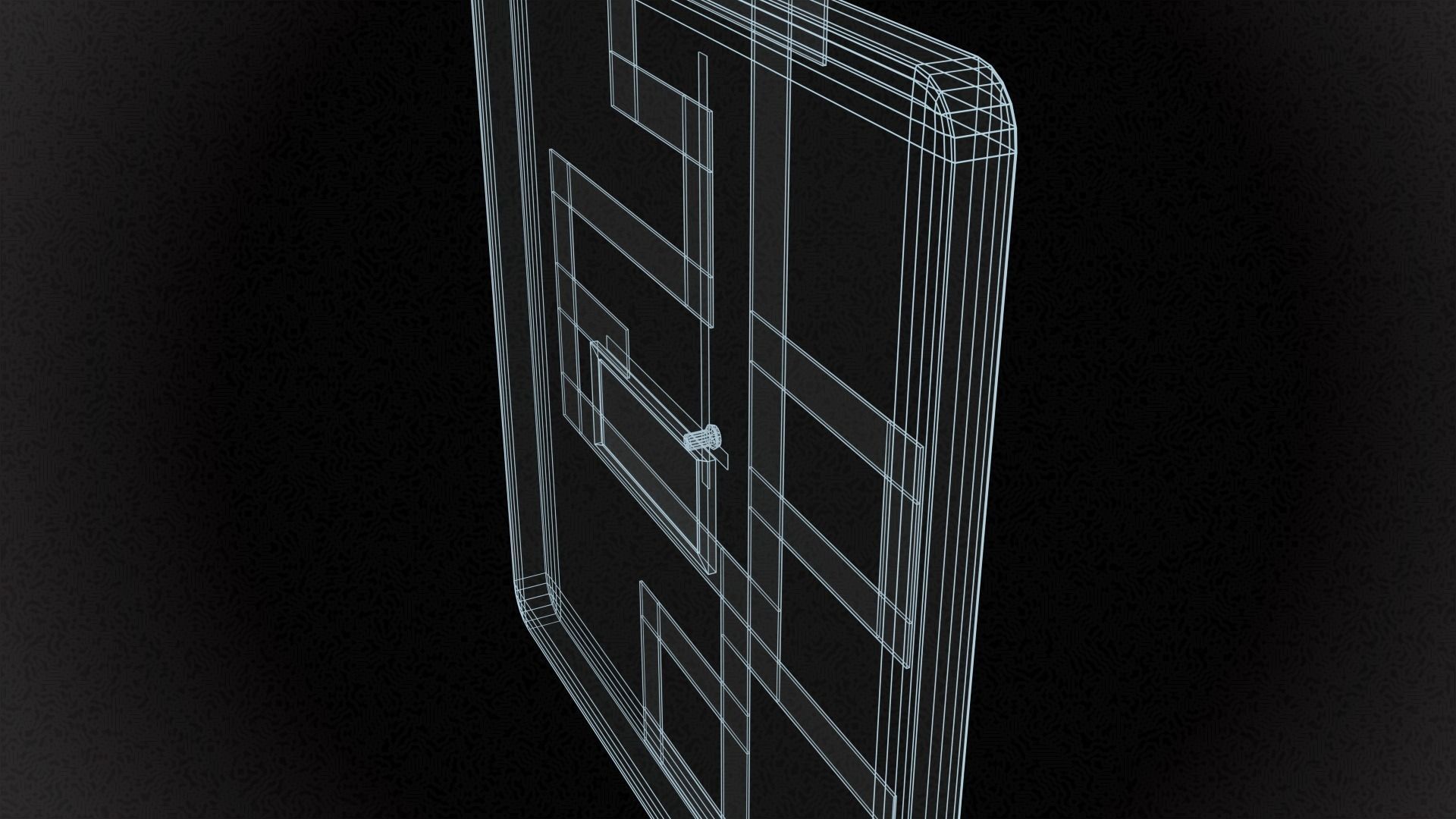 Modern clock Low-poly 3D model_11