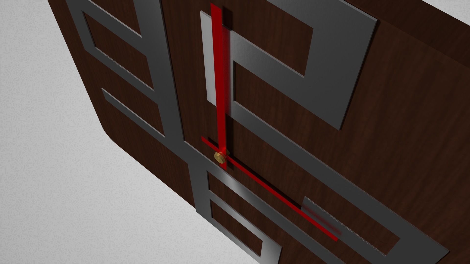 Modern clock Low-poly 3D model_4