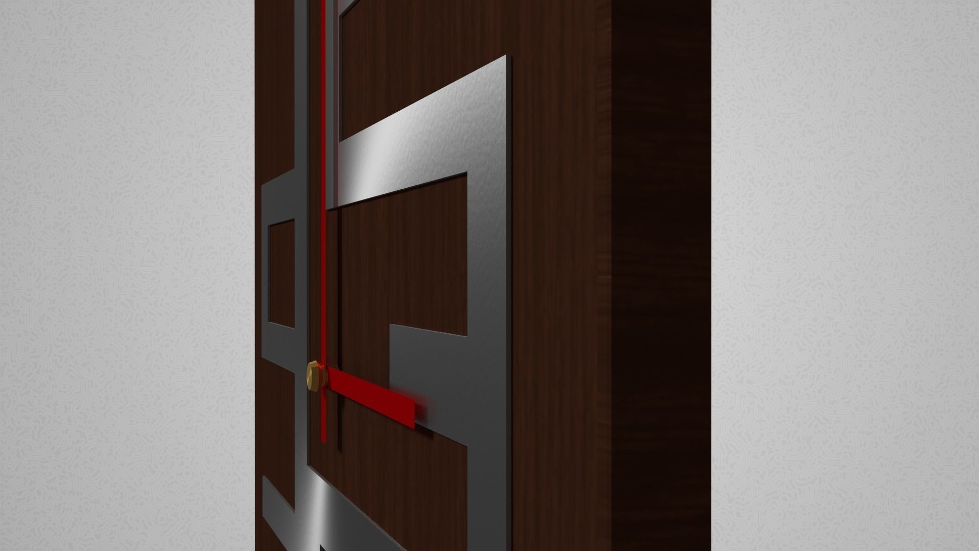 Modern clock Low-poly 3D model_6