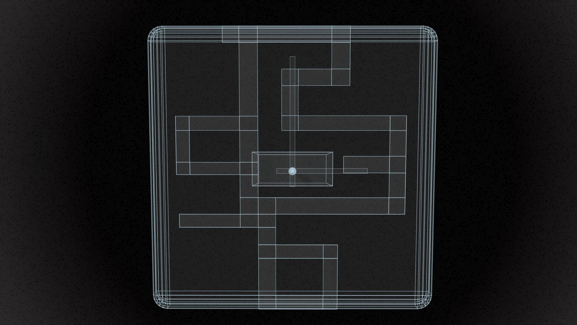 Modern clock Low-poly 3D model_9