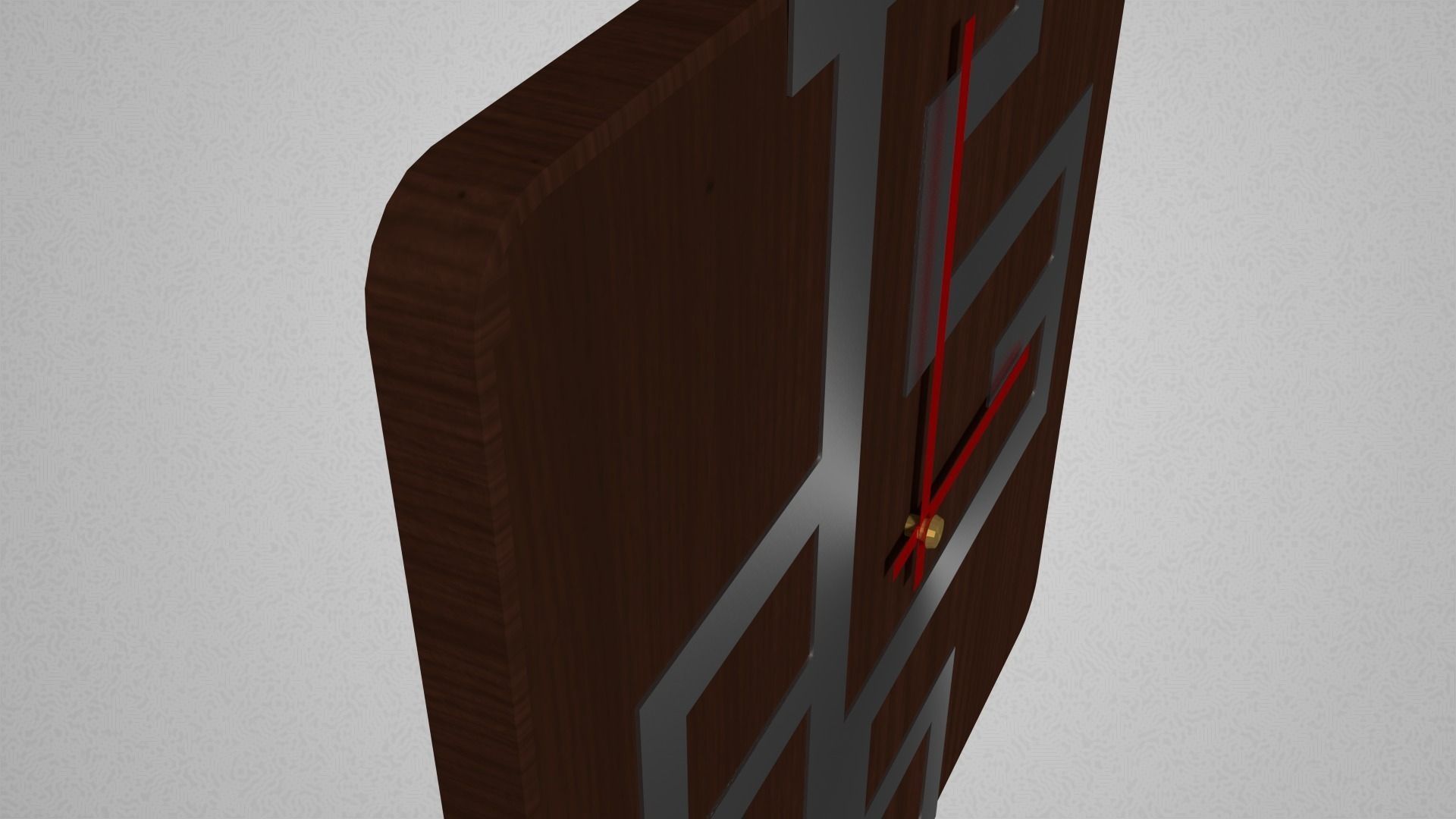 Modern clock Low-poly 3D model_7