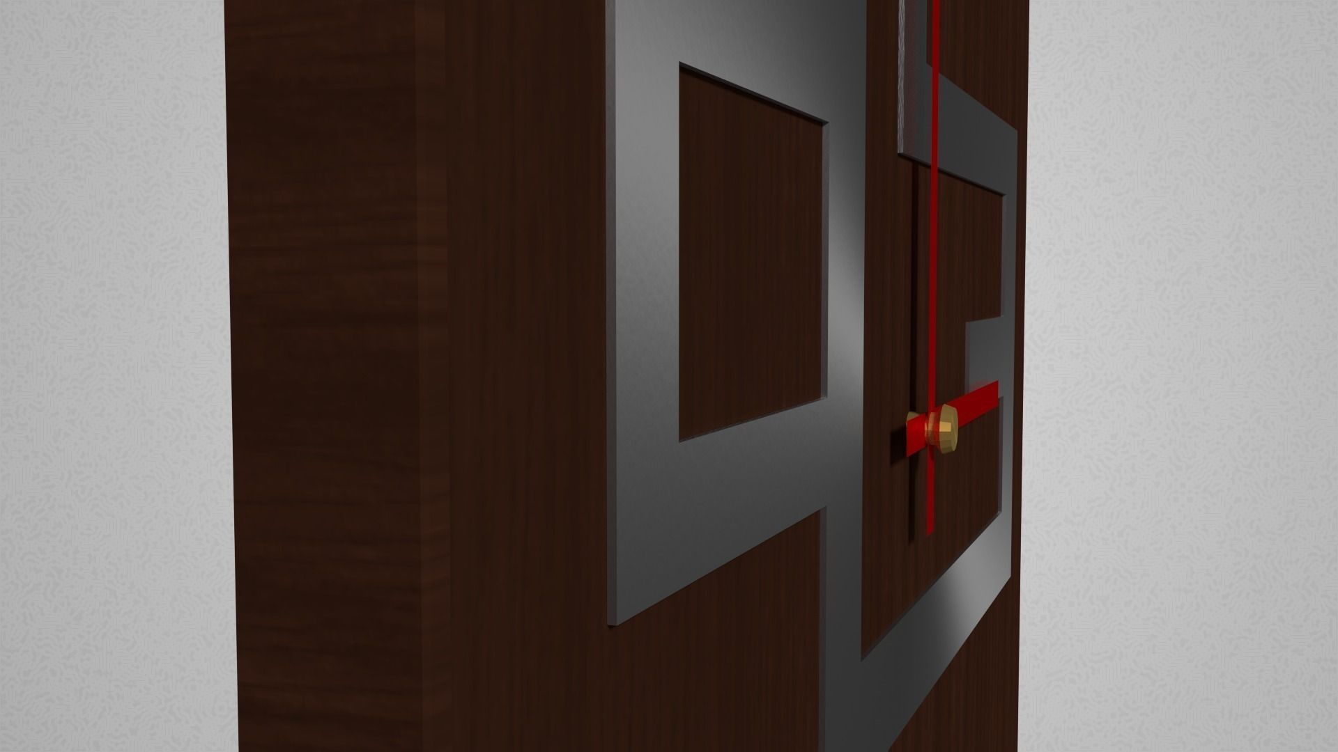 Modern clock Low-poly 3D model_3