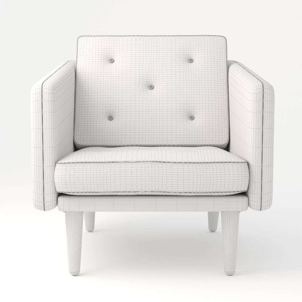 Fredericia No 1 Armchair 3D model_2