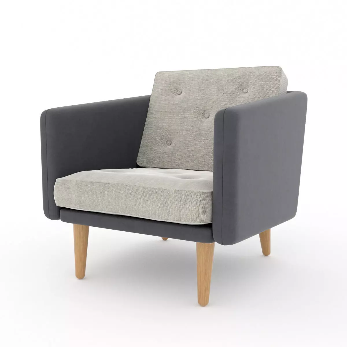 Fredericia No 1 Armchair 3D model_0
