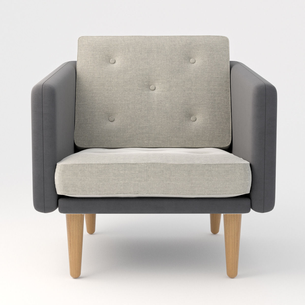 Fredericia No 1 Armchair 3D model_1