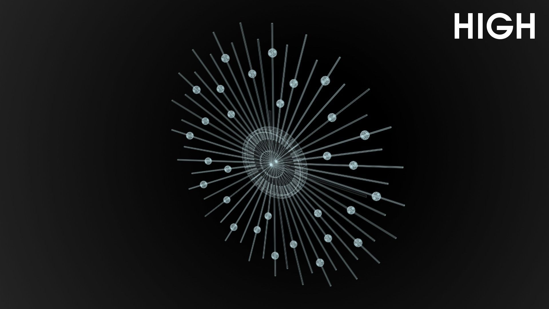 Modern clock Low-poly 3D model_17