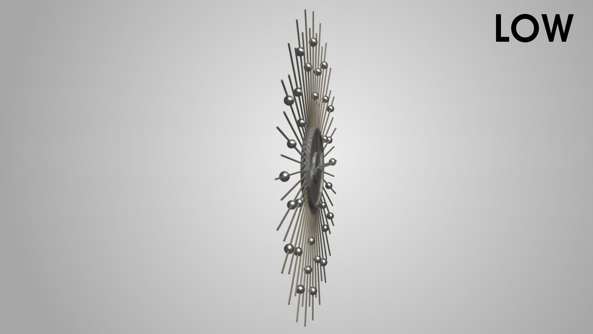 Modern clock Low-poly 3D model_12