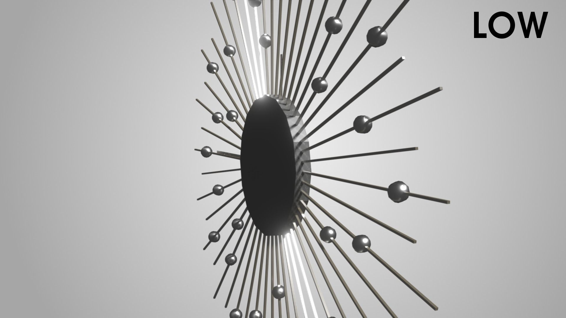 Modern clock Low-poly 3D model_8