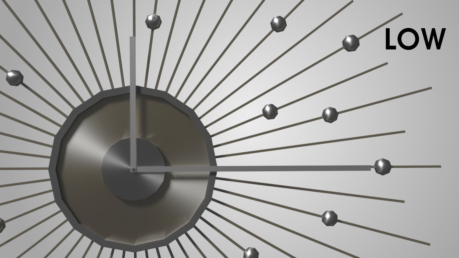 Modern clock Low-poly 3D model_10