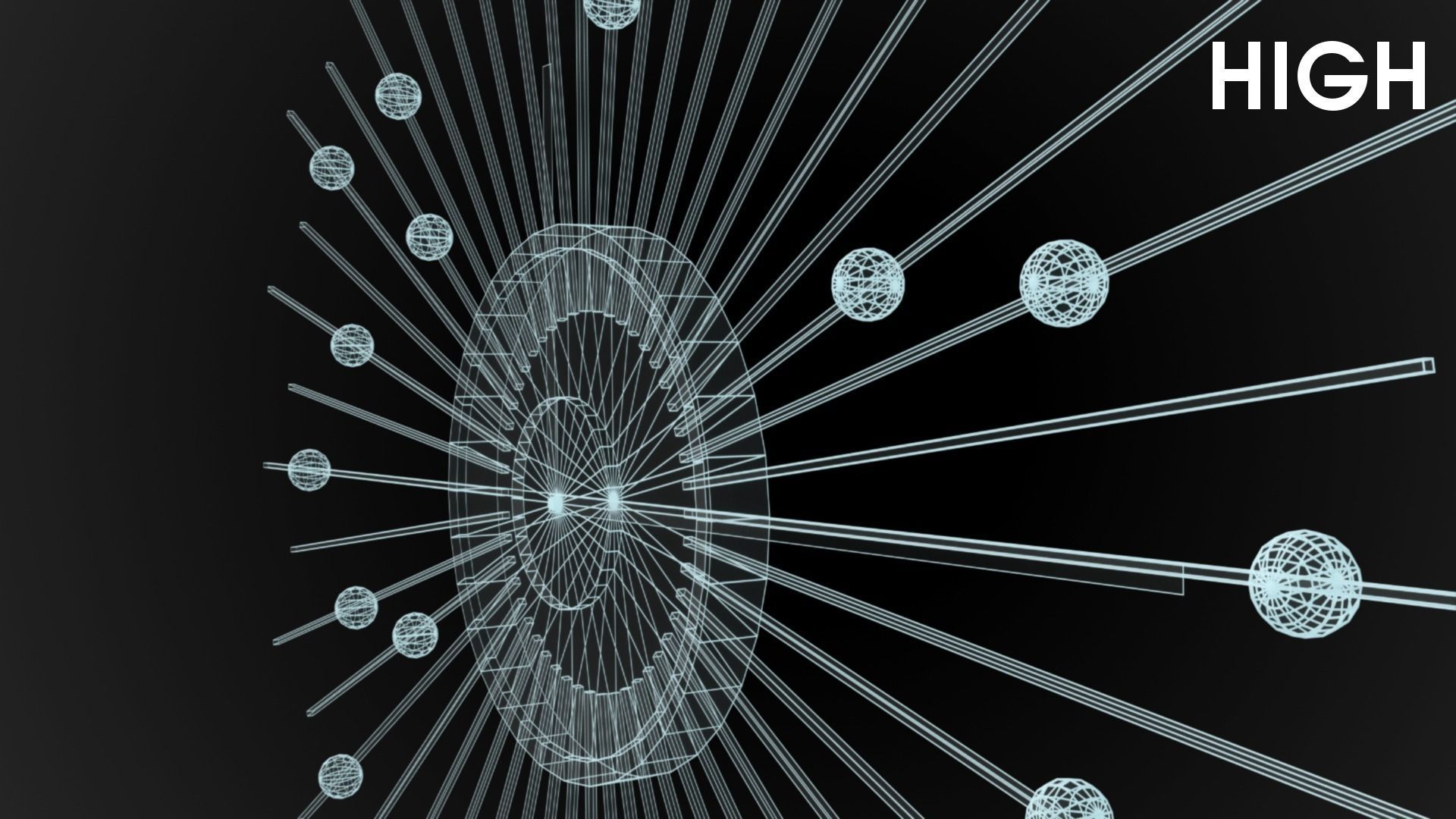 Modern clock Low-poly 3D model_21