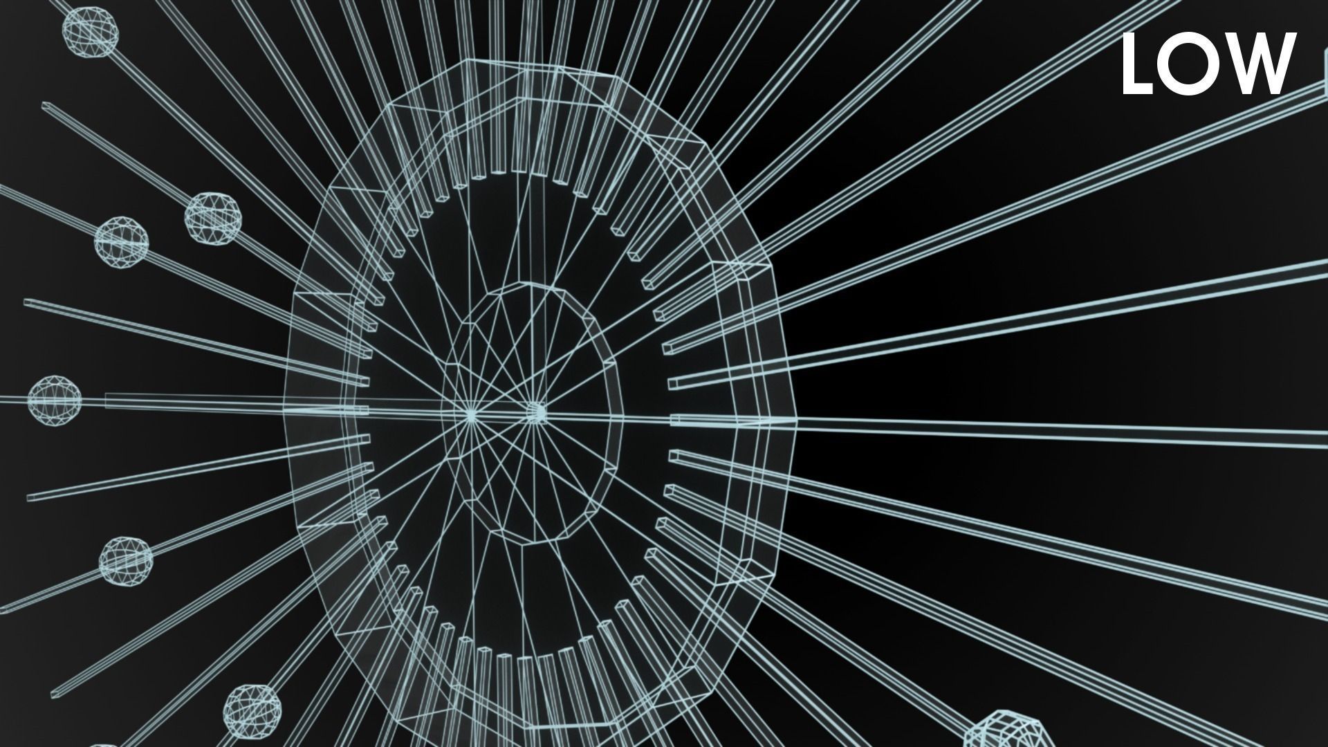 Modern clock Low-poly 3D model_24