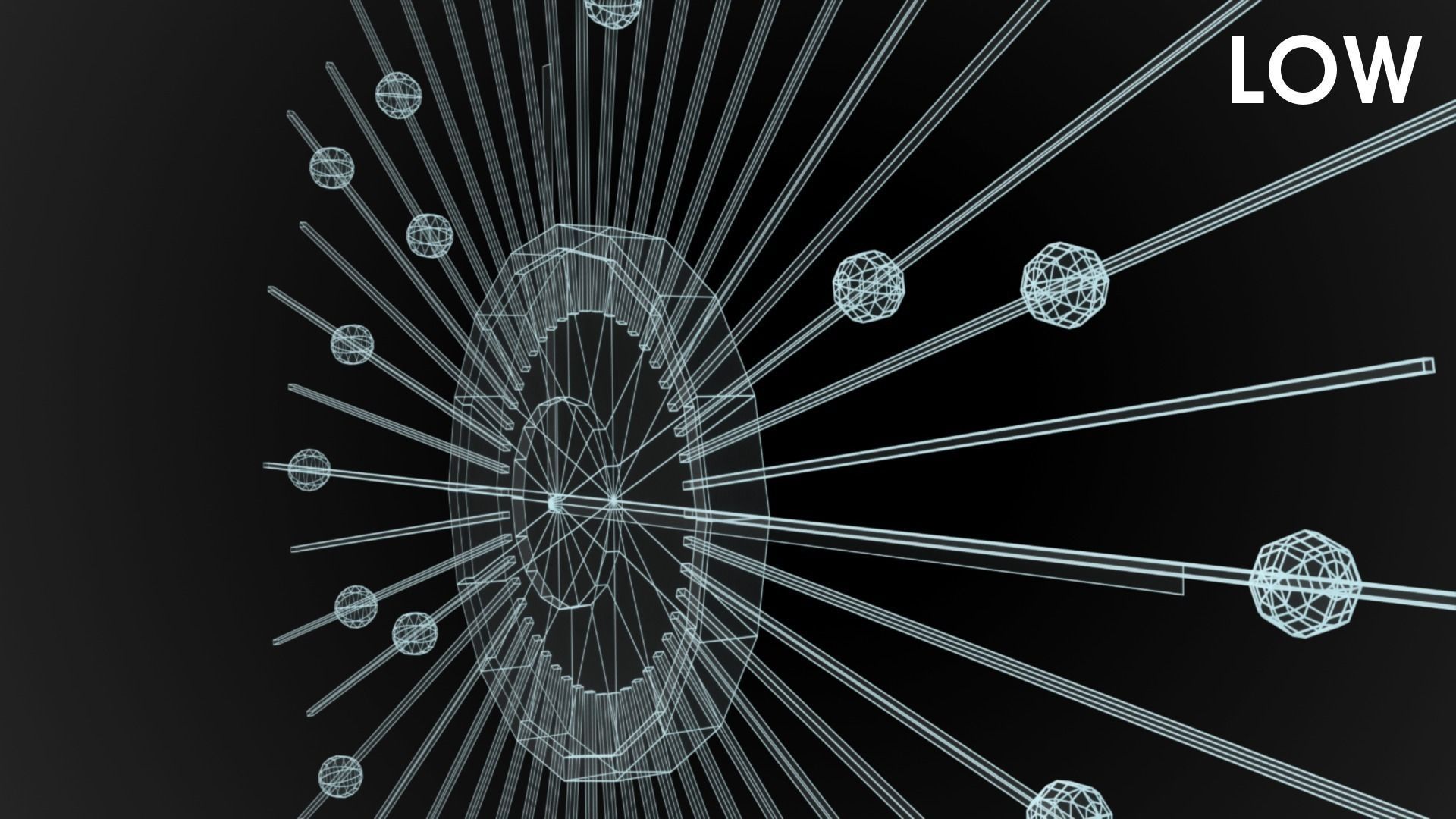 Modern clock Low-poly 3D model_22