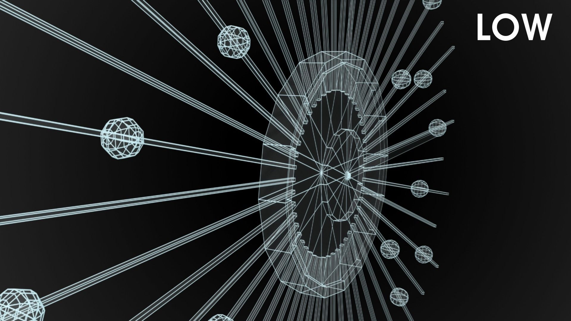 Modern clock Low-poly 3D model_20