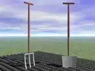 fork and shovel Free 3D model