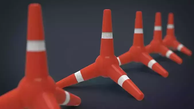 Police Cone  x4 Tetrapodos