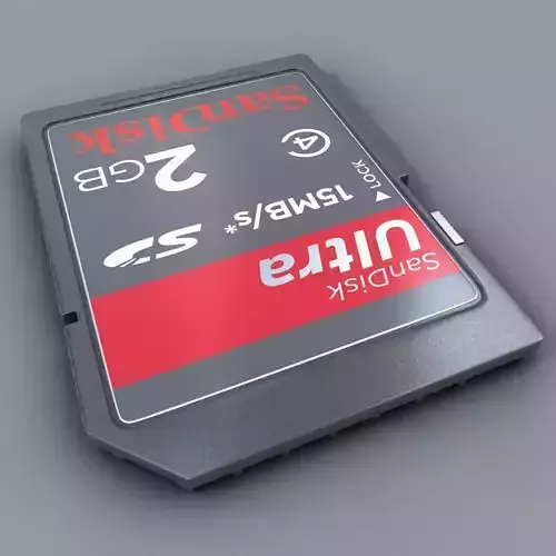 SD Card Detailed 3D model