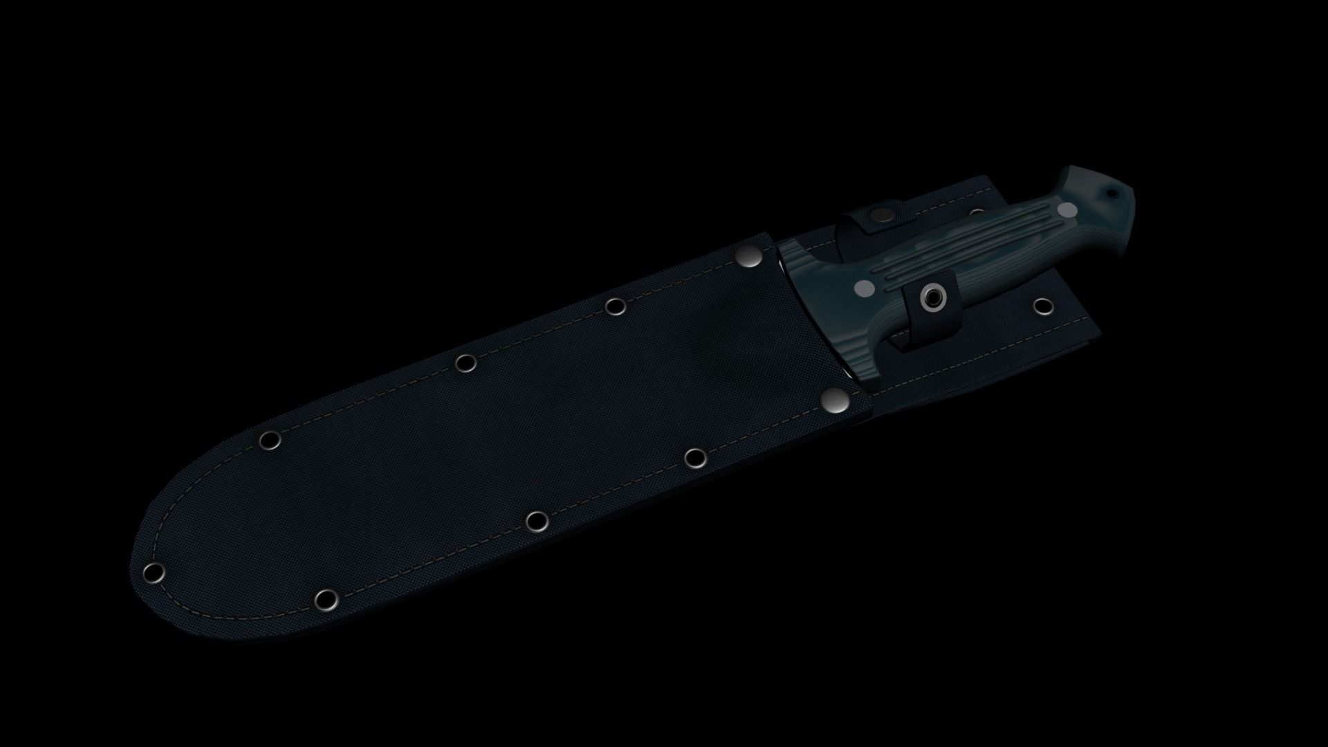 Smatchet knife sheath Low-poly 3D model_7