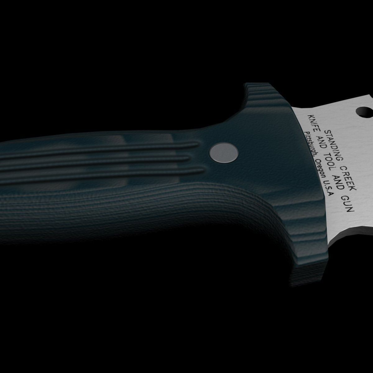 Smatchet knife sheath Low-poly 3D model_3