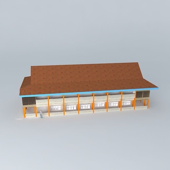 Student Faculty buildings Free 3D model_2