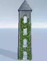 tower overgrown with moss Free 3D model