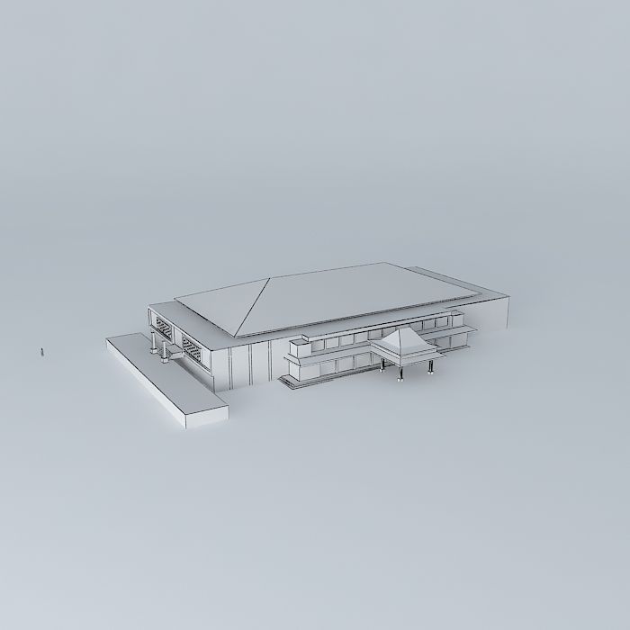 graha sriwijaya Free 3D model_3
