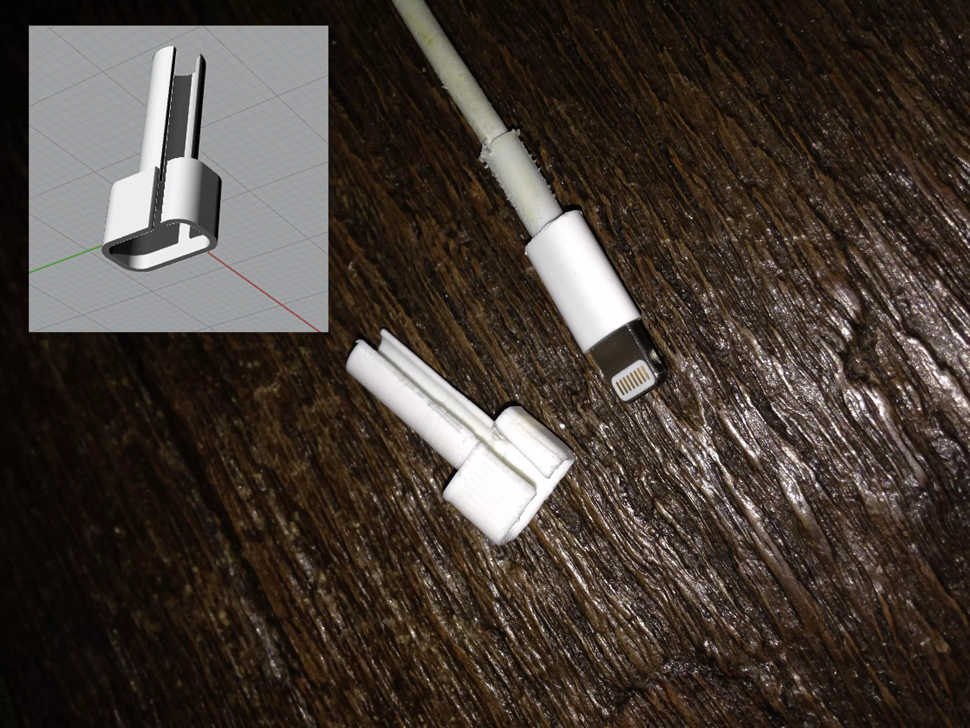 iPhone Part Cable Protector Free 3D print model_0