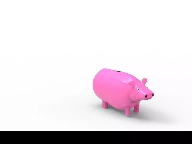 Piggy bank 3D print model_0