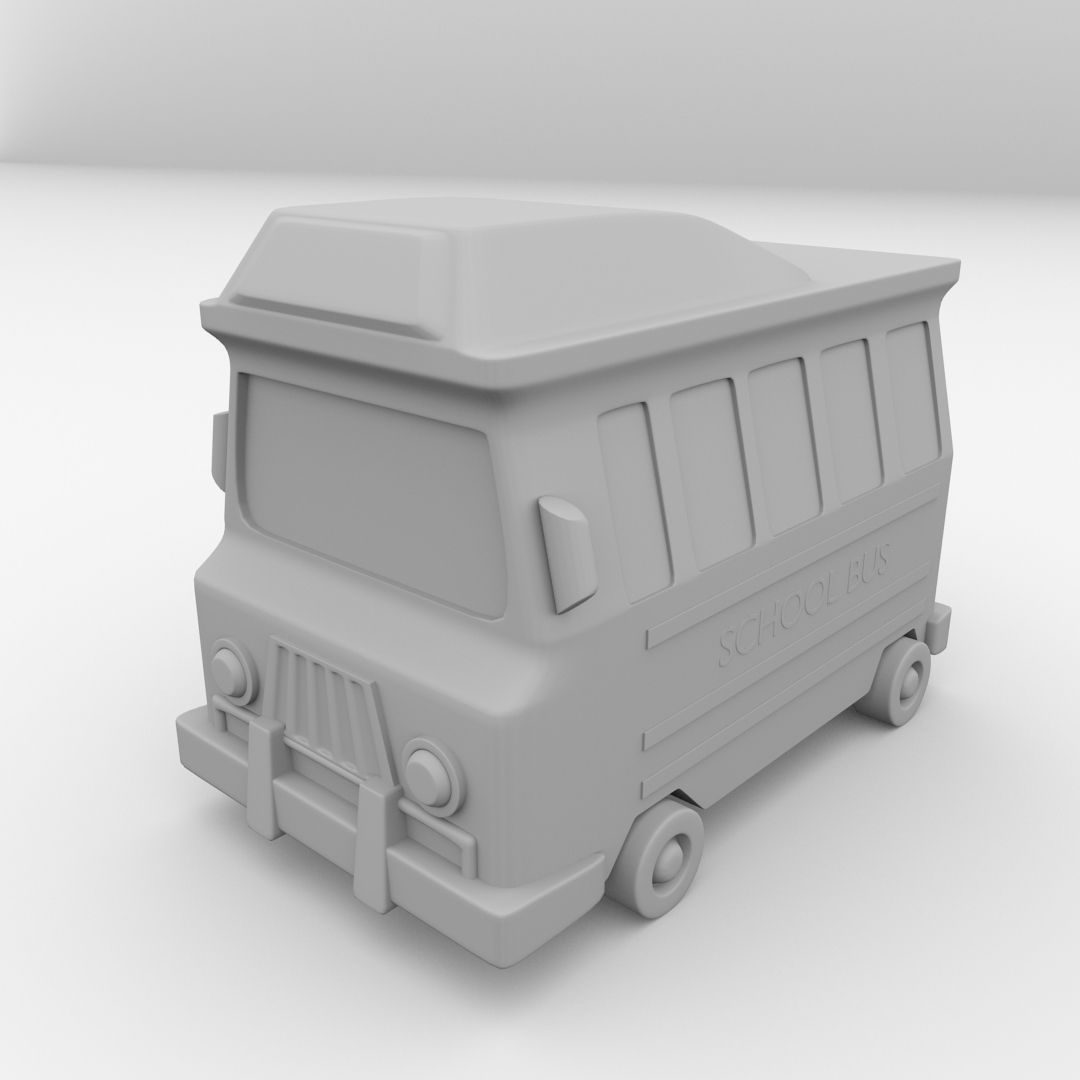 Cartoon School Bus 3D model_3