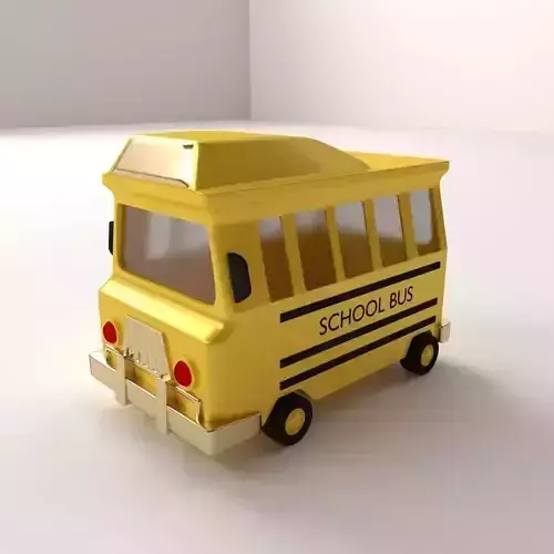 Cartoon School Bus 3D model