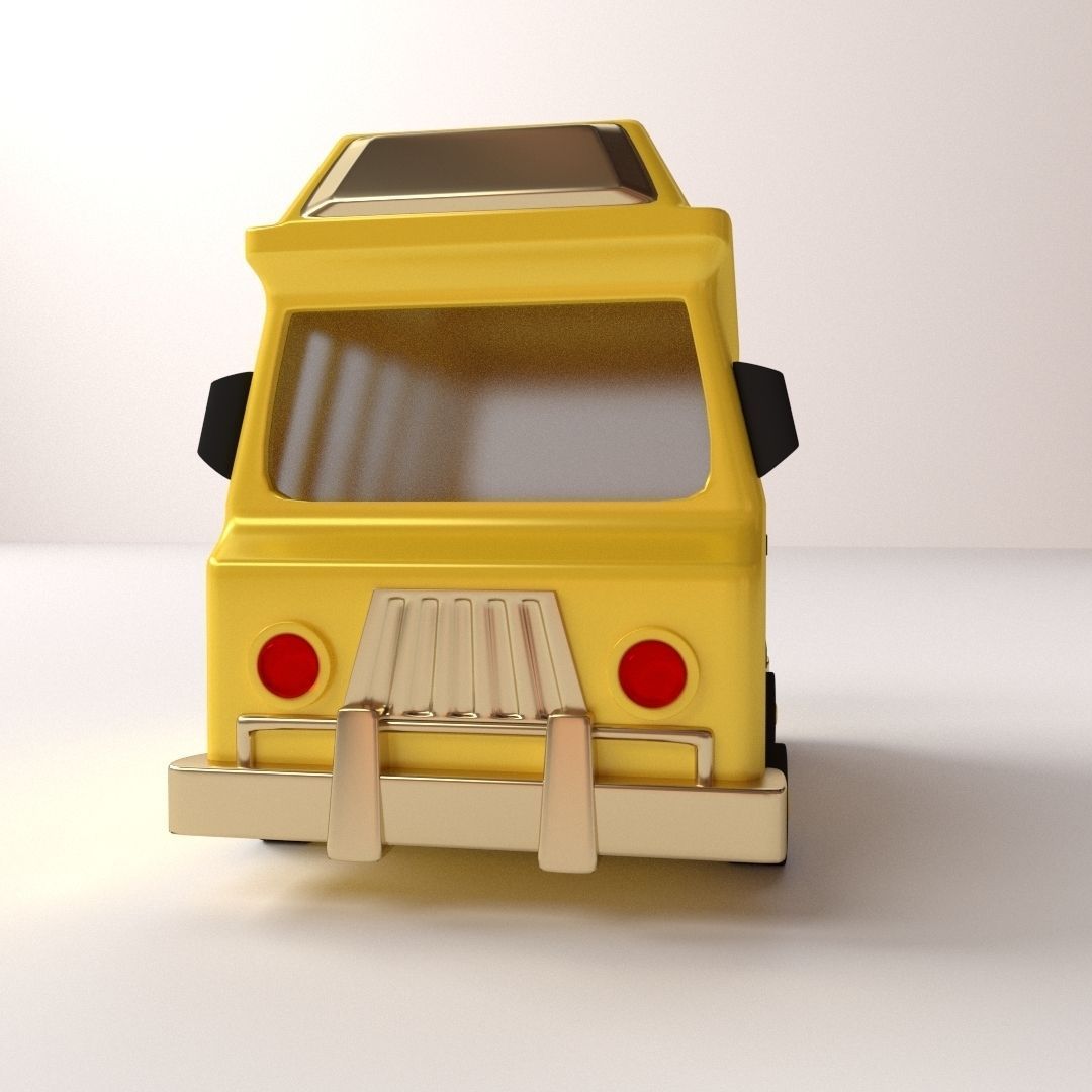 Cartoon School Bus 3D model_2