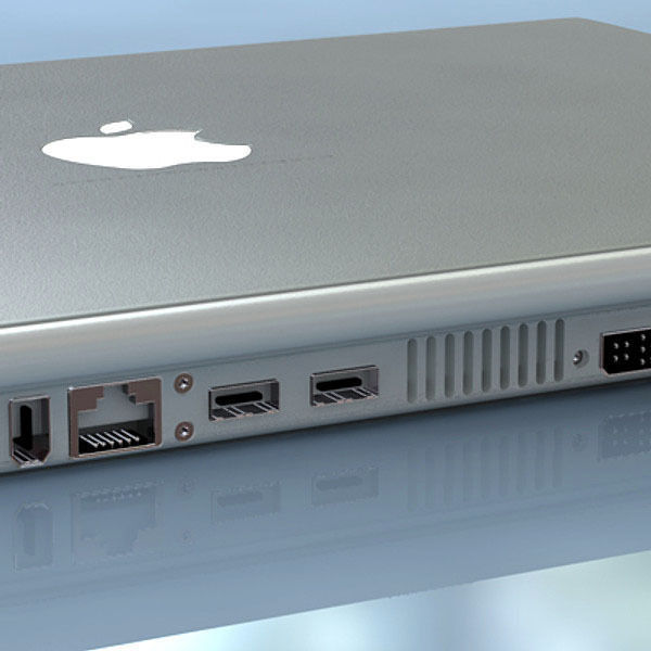Macbook Titanium 3D model_8