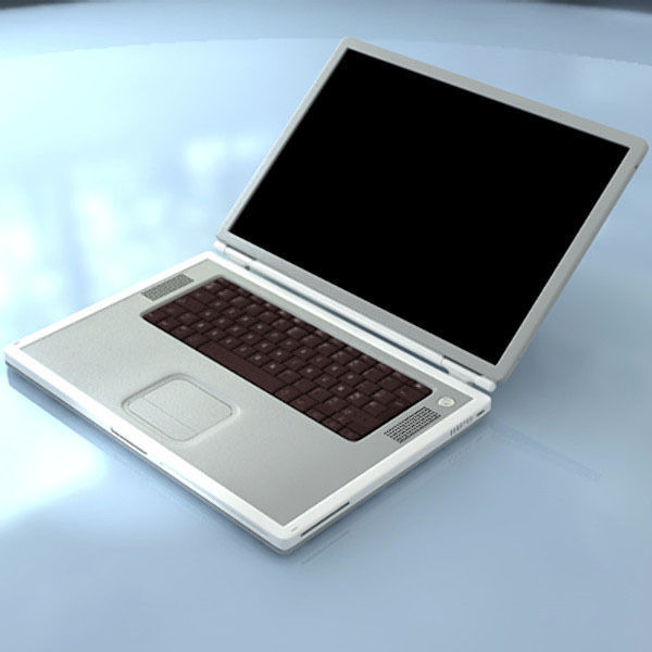 Macbook Titanium 3D model_3