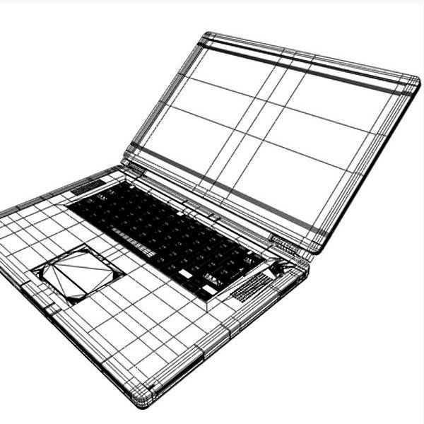 Macbook Titanium 3D model_14
