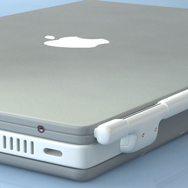 Macbook Titanium 3D model_11