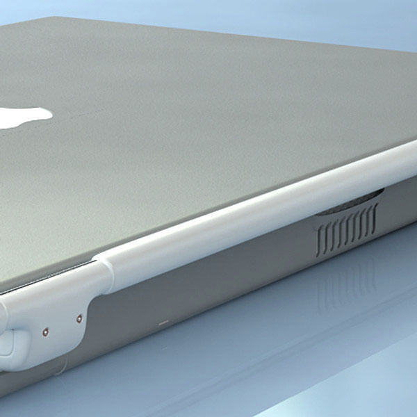 Macbook Titanium 3D model_10