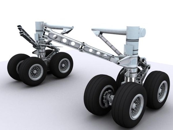 Boeing 747 Middle Landing Gears 3D model_2