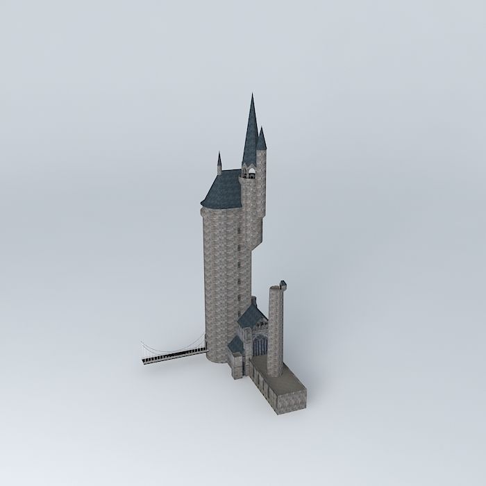 Astronomy tower and prison Free 3D model_2