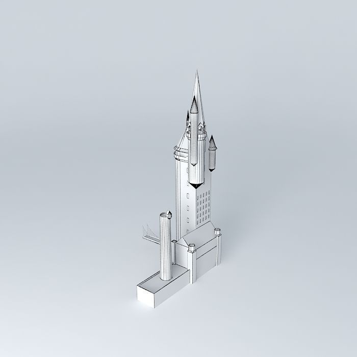 Astronomy tower and prison Free 3D model_4