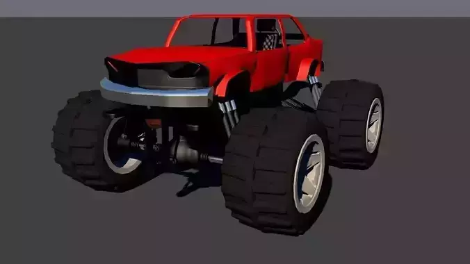 Monster Truck  Free low-poly 3D model