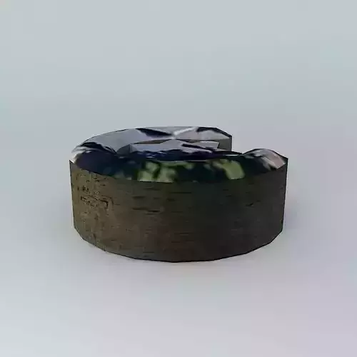 Cube wooden box with flower