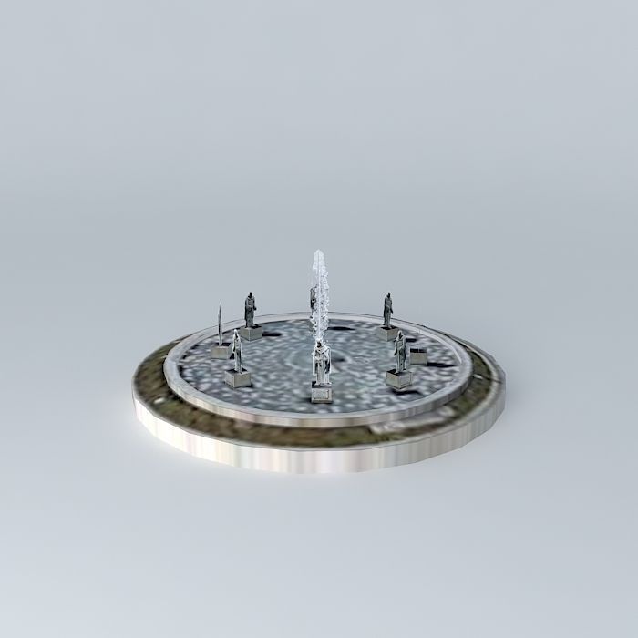 Fountain statues Free 3D model_2