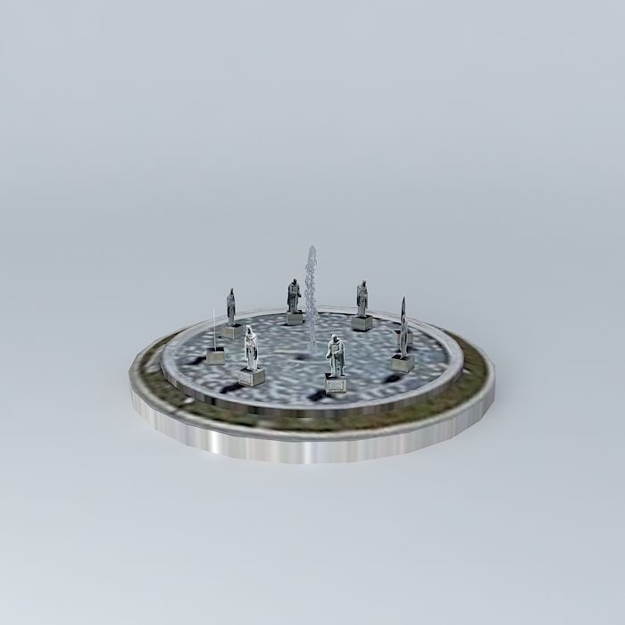 Fountain statues Free 3D model_1