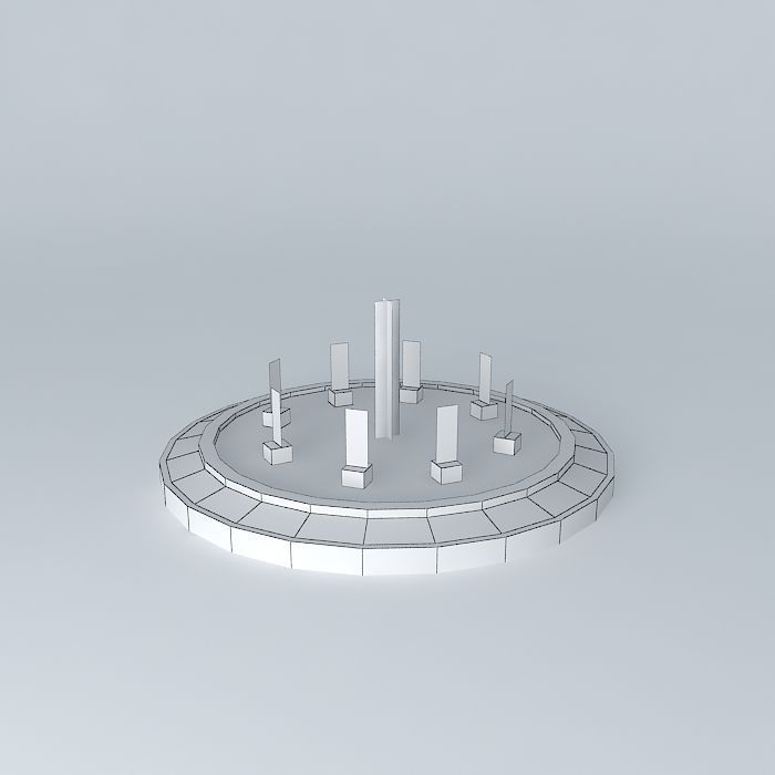 Fountain statues Free 3D model_4