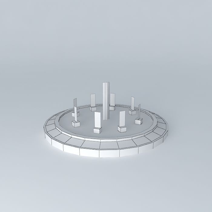 Fountain statues Free 3D model_3