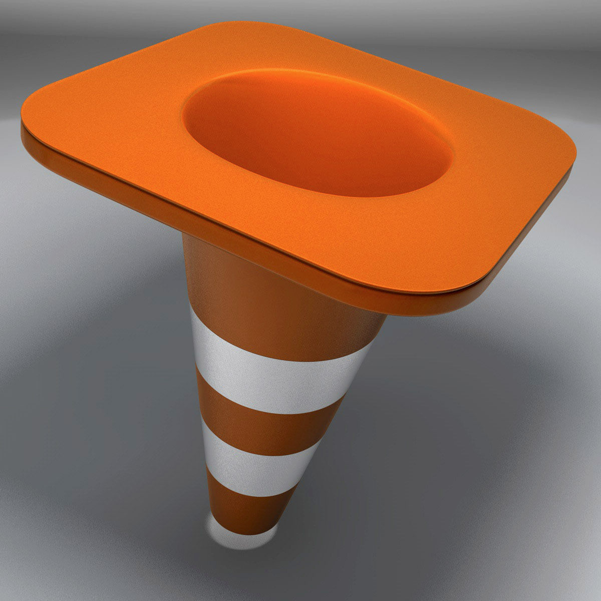 Traffic Cone 3D model_6