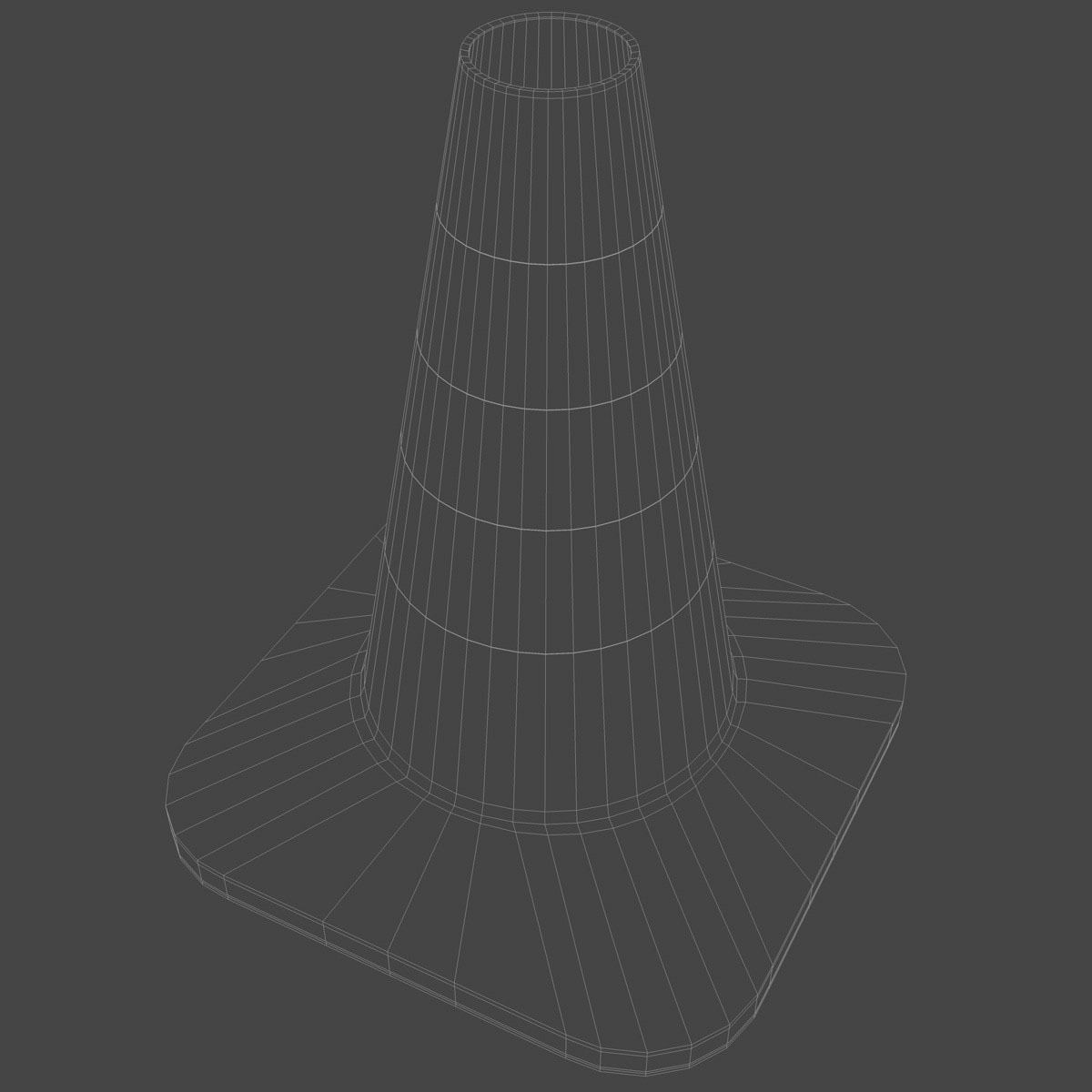 Traffic Cone 3D model_9