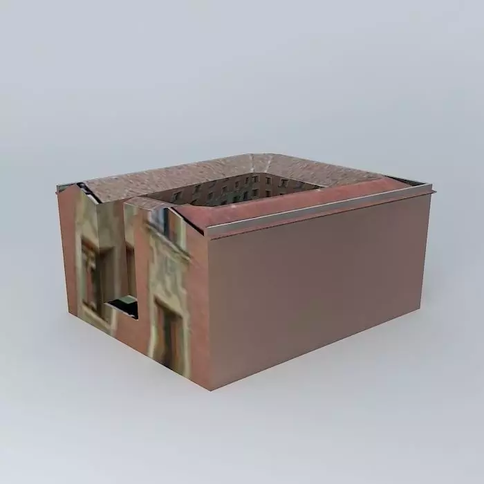 courthouse box with building Free 3D model